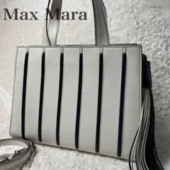 Max Mara Whitney bag 2way レザー 内布スエード グレー - メルカリ