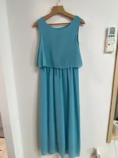 BKM 水色 マキシドレス Mサイズ