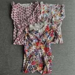 next ネクスト 70cm 6〜9M ロンパース 長袖 足カバー付 3点セット