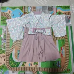 幾何学模様 和風ロンパース 70