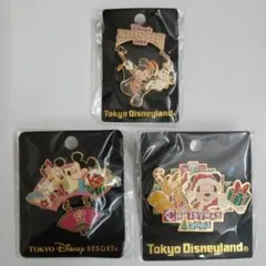 ディズニー　ハロウィン　正月　クリスマス　ミッキー　ミニー　プルート　ピンバッジ