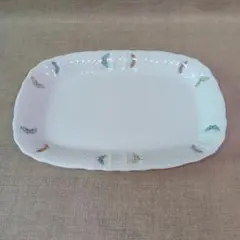 深川製磁 有田焼 楕円皿 プレート 蝶々柄 和食器