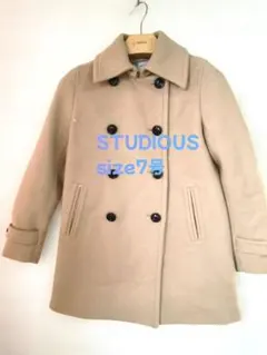 上質STUDIOUS ベージュ コート 7号　ウール100%