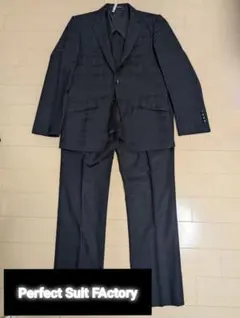 【P.S.FA】メンズスーツ ダークグレー チェック