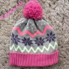 ギャップ キッズ ニット帽 ポンポン付 gap S-M