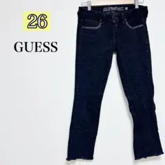 GUESS Jeans ゲス ストーン装飾 【26】 ブラック ストレッチ