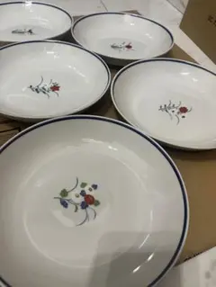 たち吉　花柄の皿 5枚セット