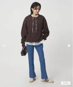 グリーンレーベルリラクシング　サイドスリット　レディ　デニム　パンツ　38サイズのサムネイル