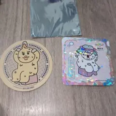 んぽちゃむ　きみまろ　極楽湯　コースターセット　可哀想に