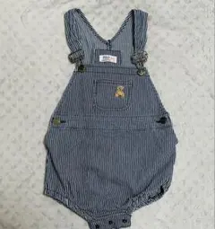 POLO ストライプオーバーオール 80cm未満