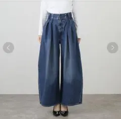 25年 美品JOURNAL STANDARD ビッグタックワイドデニムパンツ38