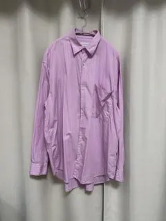 ADAM ET ROPÉ ストライプ長袖シャツ ピンク ビッグシルエット