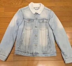超美品★MENS　裏ボア襟付きライトブルーデニムジャケット