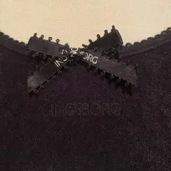 INGEBORG パイル半袖カットソーロゴ刺繍 ピコレースピンクハウス 90sのサムネイル