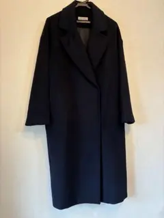 ネイビー ケープメリノビックマキシコート