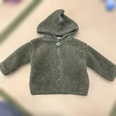 100サイズ ミモランド 恐竜 モコモコアウター ボアジャケット