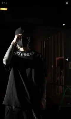 美品!完売DIVINER ブラック 刺繍入りTシャツ M