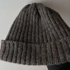 ハイランド2000 ブリティッシュウール使用 ニット帽 ブラウン ショート丈