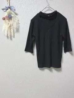 【one way】レディース トップス 五分丈 ニット スタイルアップ 可愛い