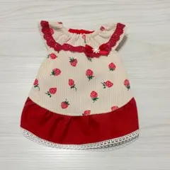 SSサイズ＊いちこ柄ワンピース（アイボリー）