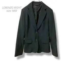 【ビジネスジャケット】LORENZO RIGHT✨良品✨ブラック 9AR スーツ