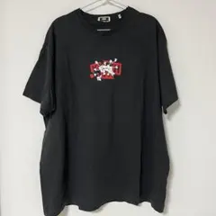 美品】FR2 サクラロゴエンブロイダリーTシャツ 桜 刺繍 ブラック M