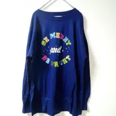 稀有 美製 搖滾圓領亮片標誌運動衫 上衣 春季