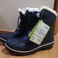 美品◆Crocs ブラック 防水ブーツAllCast II Boot ボアのサムネイル