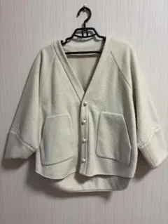 ホワイト フリースジャケット