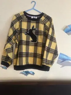 PERSON'S ウサギ刺繍 チェック柄 トレーナー Sのサムネイル