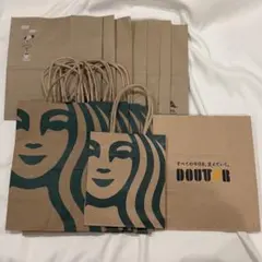 Starbucks スタバ ショッパー 紙袋 サンマルクカフェ ドトール セット