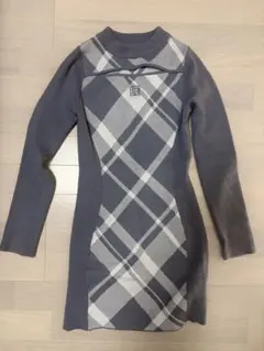 LIP SERVICE チェックジャガードデコルテオープンワンピース