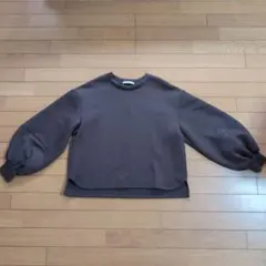 BEAUTY&YOUTH バルーンスリーブ スウェット ブラウン