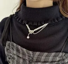 MAJESTIC LEGON ハートモチーフパールネックレス