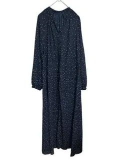 Spick & Span ドットプリントワンピース　2WAY ネイビー36