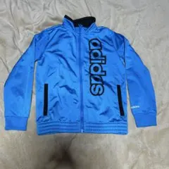 adidas フルジップジャケット 130 青