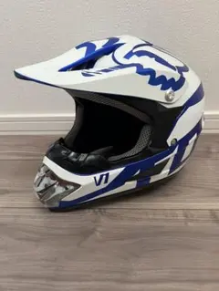 FOX V1 蛍光ピンクとホワイト モトクロスヘルメットオフロード