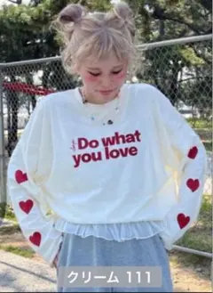 【本日限定値下げ】しまむら　ayanoゆったりシルエット ハート 長袖 M