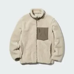 防風アウターフリースジャケット(長袖) 3XL ベージュ