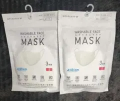 新品 未使用 AIRism 洗えるマスク Mサイズ 3枚入り2セット