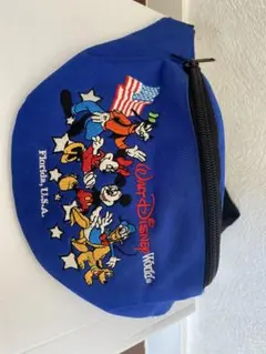 Disney キャラクター刺繍 ウエストポーチ