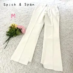 ⭐︎スピックアンドスパン【M】フレアデニムパンツ センタープリーツ ワイドパンツのサムネイル