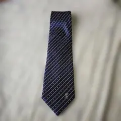 Yves Saint Laurent ネクタイ ネイビー ストライプ