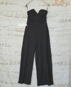 ZARA オールインワンサロペット ワイドパンツ 【L】 美シルエット