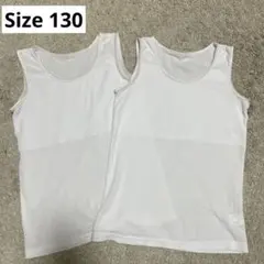 ホワイトノースリーブアンダーシャツ2枚セット