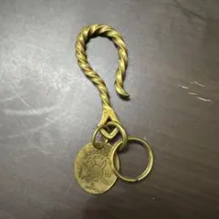 RADIALL ツイスト キーチェーン キーリング キーホルダー 真鍮 ゴールド