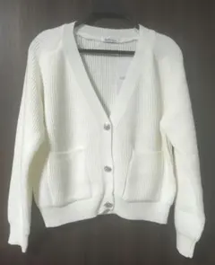 ♥明日12/15迄♥新品タグ付き♥fifth♥ビジュー 白 ニットカーディガン