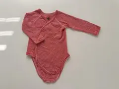 PETIT BATEAU プチバトー 長袖ボディ 赤白ボーダーロンパース