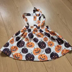 SHEIN ハロウィン パンプキン柄 サロペットスカート 18-24M