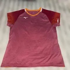 Mizuno 卓球ウェア 赤 Vネック
